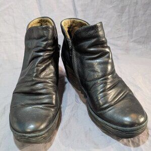 Fly London Women Ankle Boots Chunky Heel Size 41